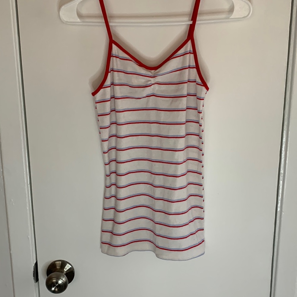 Cute tank top with horizontal stripes